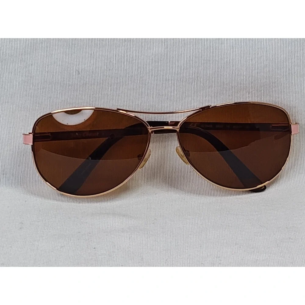 Juicy Couture Women's Sunglasses Gold Peach Bronze Aviators With‎ Original Case